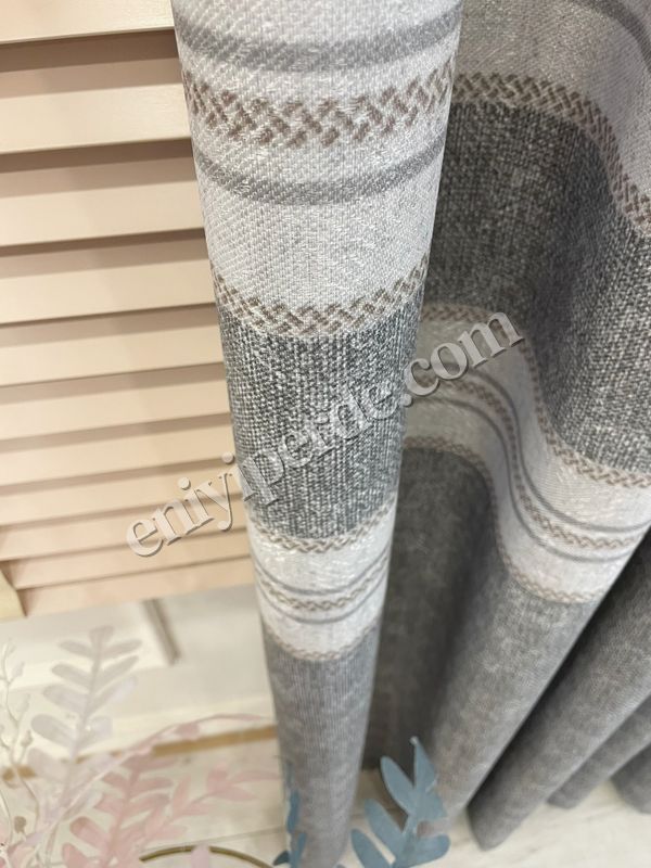(gri) GRİ- Bordür Geçişli 1/3 Sık Pile Yumuşak Dokulu Fon perde Fiyatları, Özellikleri ve Yorumları - 5