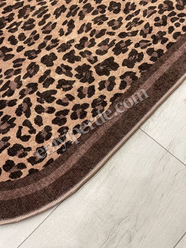 (kahve-koseli) Lepoar Desenli 2 li  Deri Taban Banyo Paspas (60x100 - 60x50) Fiyatları, Özellikleri ve Yorumları - 6