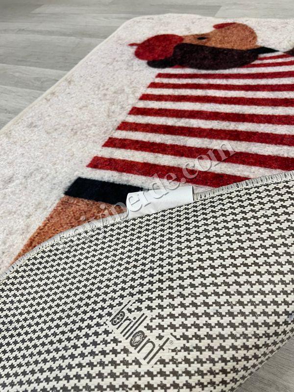 (bej) Köpek Desenli 2'li Lateks Taban Banyo Paspası (60x100-60x50) Fiyatları, Özellikleri ve Yorumları - 4