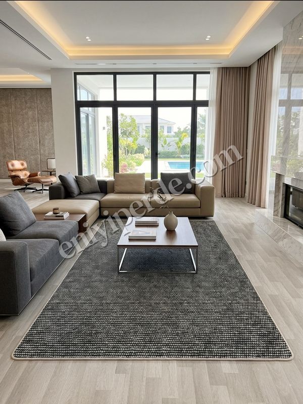 (siyah) Modern Siyah Renk Lateks Taban Salon ve Yolluk Antre Halı Fiyatları, Özellikleri ve Yorumları - 2