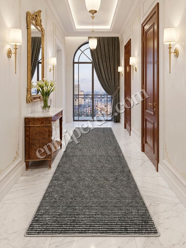 (siyah) Modern Siyah Renk Lateks Taban Salon ve Yolluk Antre Halı Fiyatları, Özellikleri ve Yorumları - 3