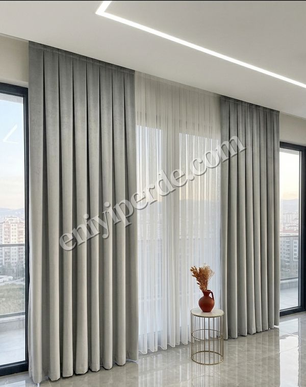 (ekru) Dikey Çizgili Zincir Desen Kırık Beyaz 1/3 Sık Pile Tül Perde Fiyatları, Özellikleri ve Yorumları - 3