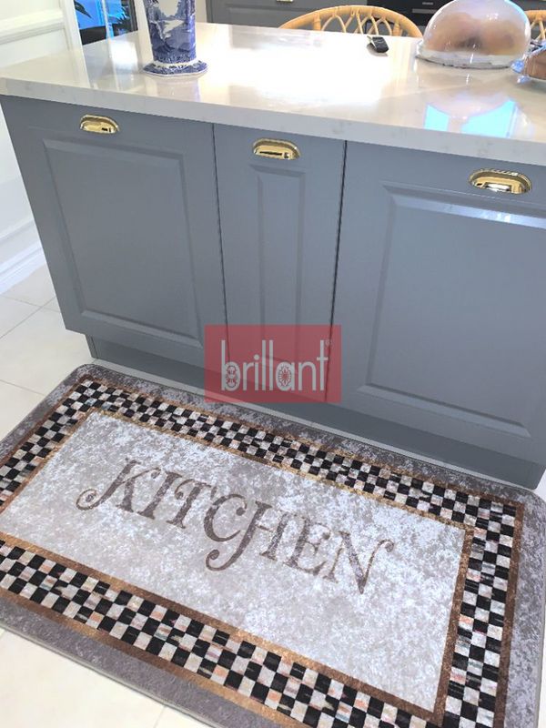 kitchen motifli damali lateks deri tabanli leke tutmaz mutfak halisi fiyati yorumlari shop brillant com