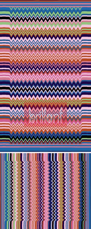 (cok-renkli) Zigzag Desenli 2 li Banyo Paspas (60x100 - 60x50) - 4
