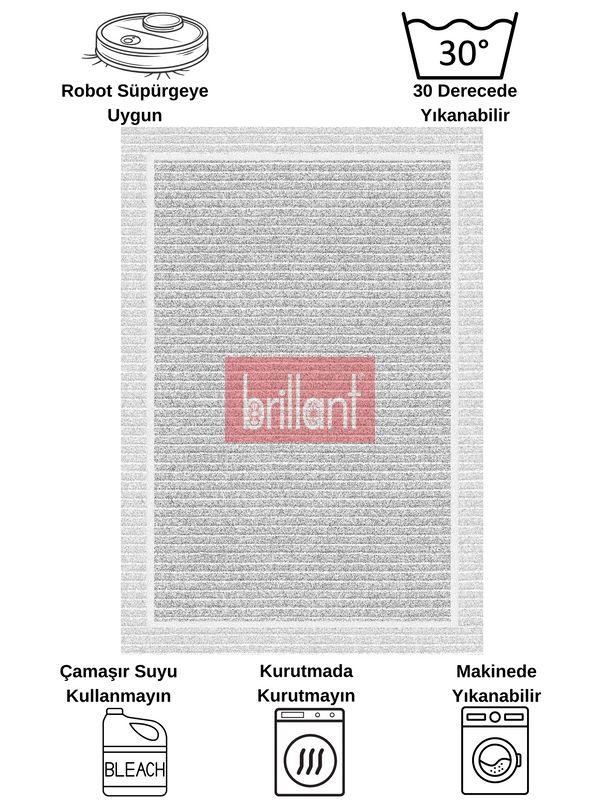 (gri) İskandinav Tarzı  Kaymaz Taban Sisal Görünüm Yolluk Halı - 8
