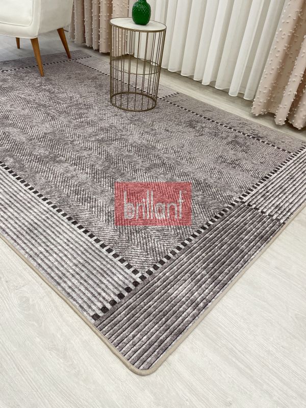 (vizon) VİZONKAHVE Jüt Sisal Görünüm Kaymaz Taban Yolluk Halı - 1