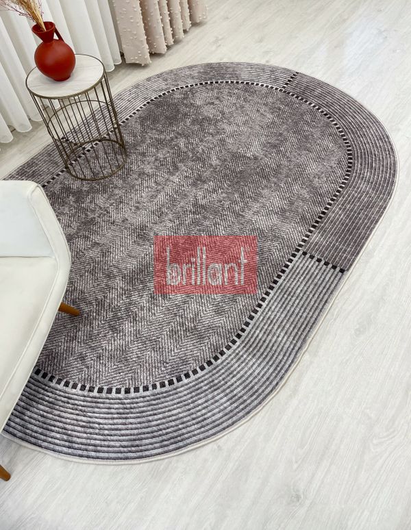 (vizon) VİZONKAHVE Jüt Sisal Görünüm Kaymaz Taban Halı - 1