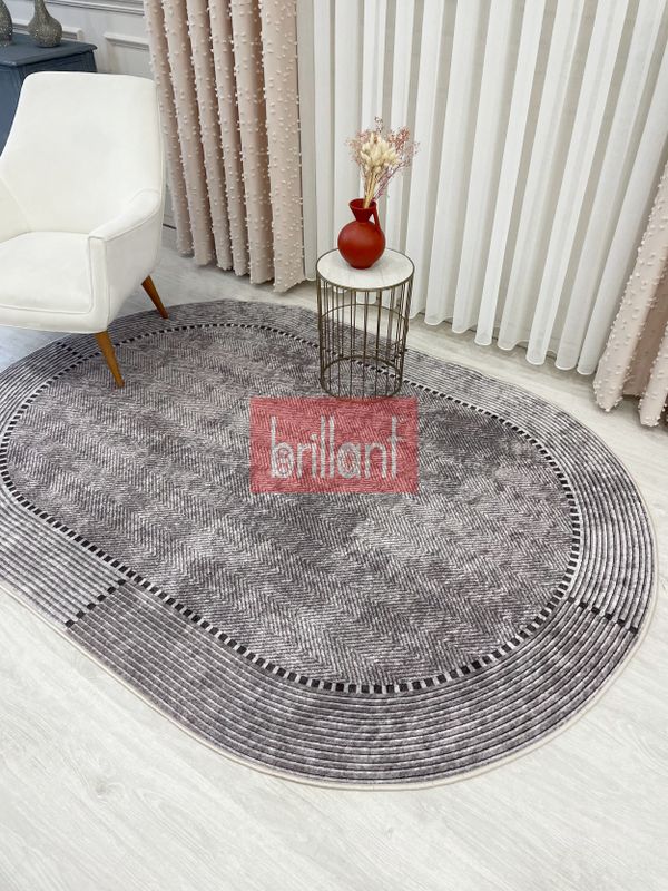 (vizon) VİZONKAHVE Jüt Sisal Görünüm Kaymaz Taban Halı - 2