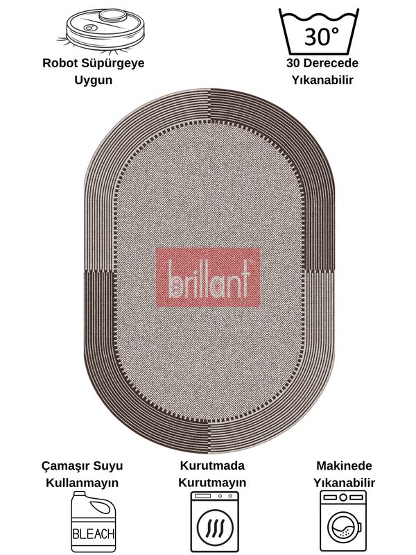 (vizon) VİZONKAHVE Jüt Sisal Görünüm Kaymaz Taban Halı - 7