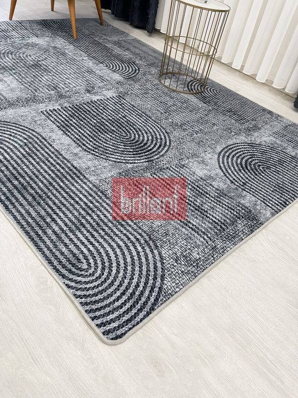 (gri) Gri Jüt Görünümlü Modern Halı - 6