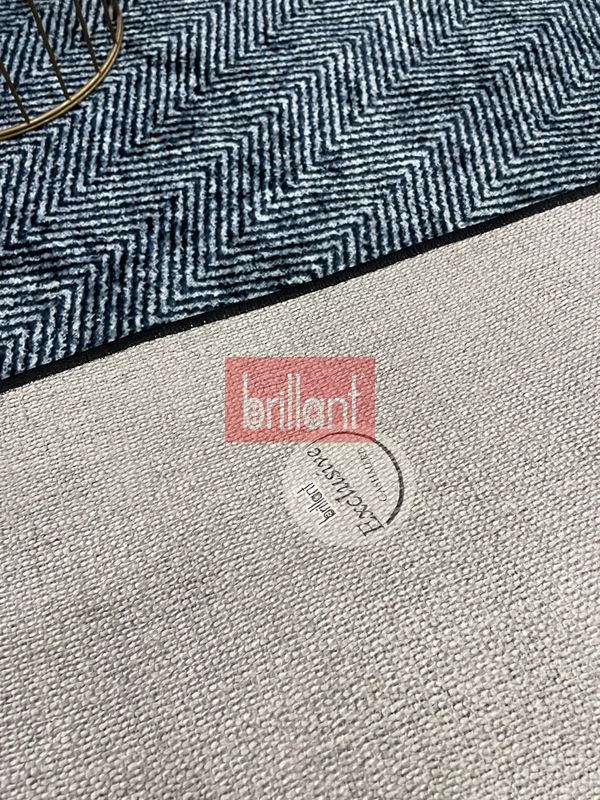 (lacivert) GRİ-LACİVERT Jüt Sisal Görünüm Kaymaz Taban Halı - 7