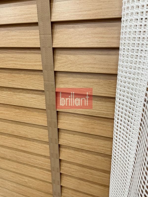 (mese) Meşe Rengi %100 Orijinal Ahşap Jaluzi Perde 50 Mm Ofis Modern Ve Tüm Mekanlar Için - 5