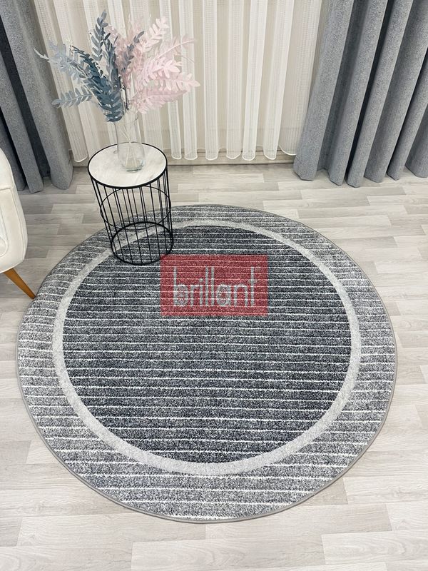 (gri) İskandinav Tarzı Kaymaz Taban Sisal Görünüm Daire Halı - 3