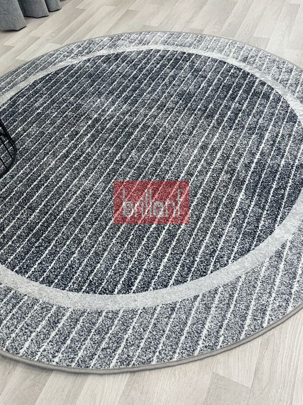 (gri) İskandinav Tarzı Kaymaz Taban Sisal Görünüm Daire Halı - 5