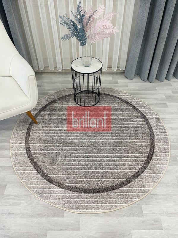 (bej) İskandinav Tarzı Kaymaz Taban Sisal Görünüm Daire Halı - 3
