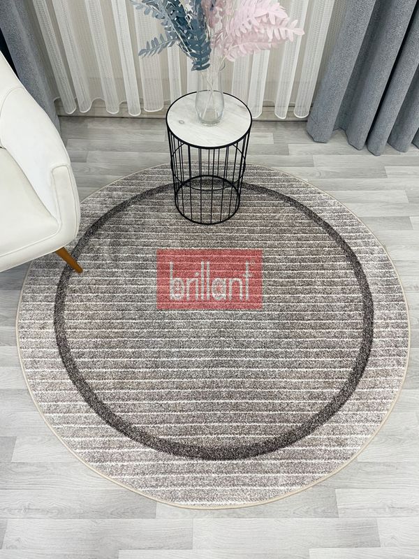 (bej) İskandinav Tarzı Kaymaz Taban Sisal Görünüm Daire Halı - 4