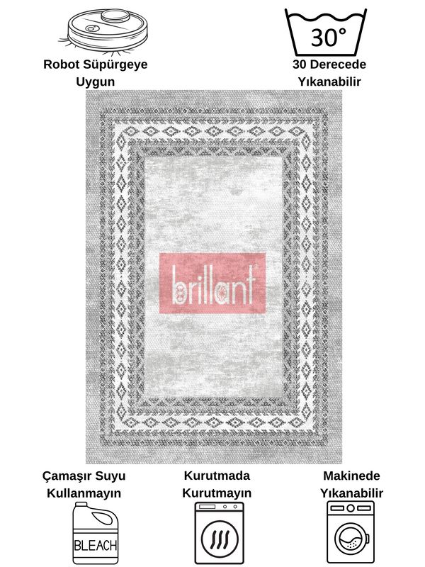 (gri) GRİ- Jüt Sisal Görünümlü Lateks Taban Halı - 6
