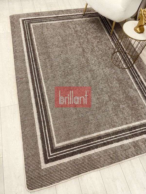 (kahverengi) Sisal Hasır Görünümlü Lateks Taban Yolluk Antre Halı - 4