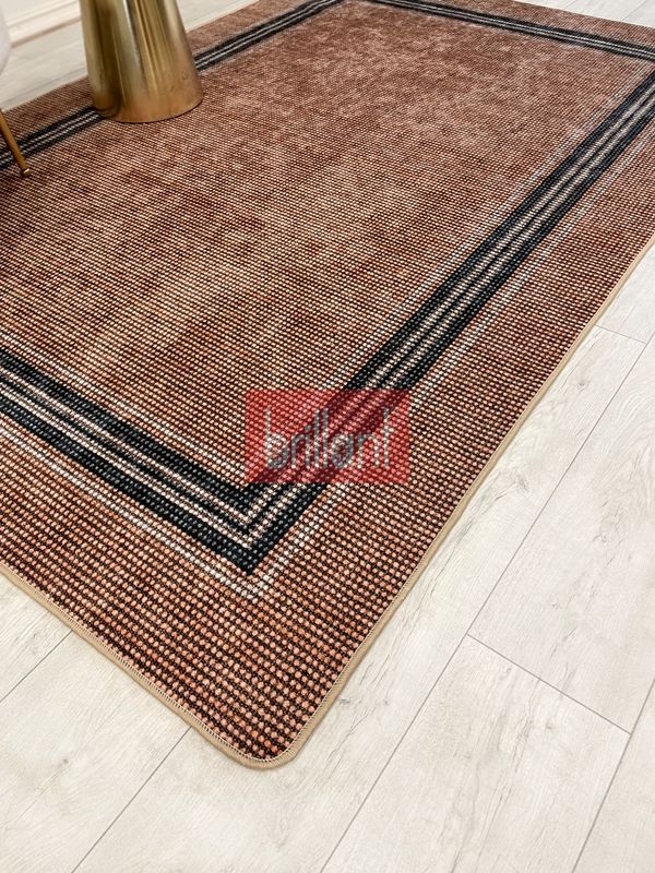 (acik-kahverengi) Sisal Hasır Görünümlü Lateks Taban Yolluk Antre Halı - 4