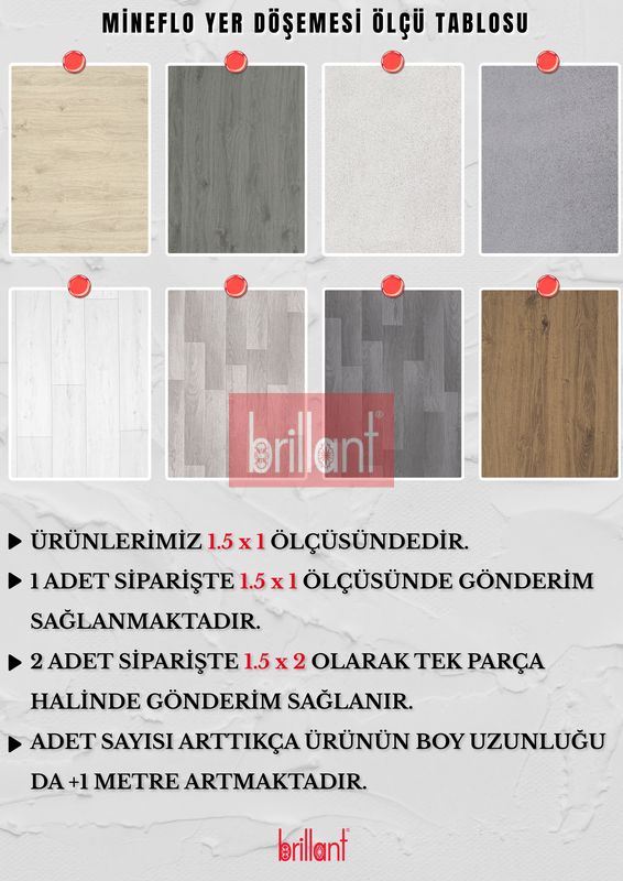 (bej) Bej Renk - 2 Metre En -Exclusive  Pvc Zemin Kaplama-Yer Döşemesi Mineflo - 3