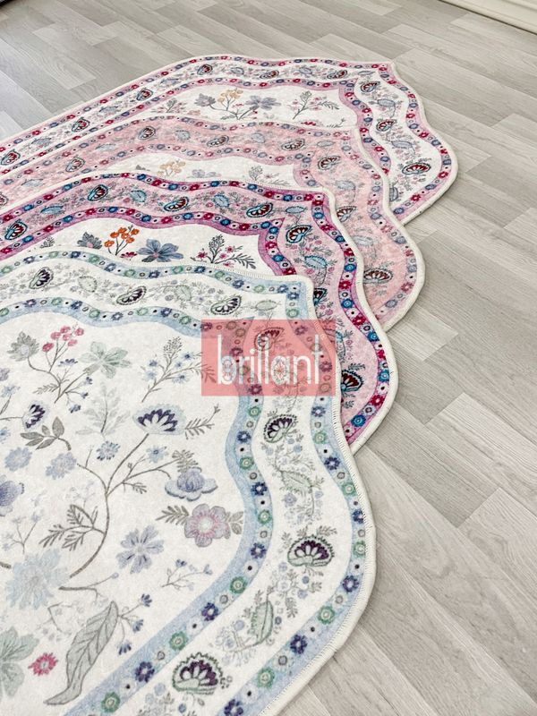 (pudra) Modern Çiçekli Medine Seccade 80x140 - 5