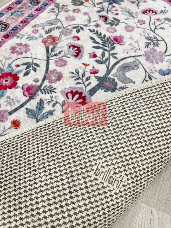 (lila) Modern Çiçekli Medine Seccade 80x140 - 4