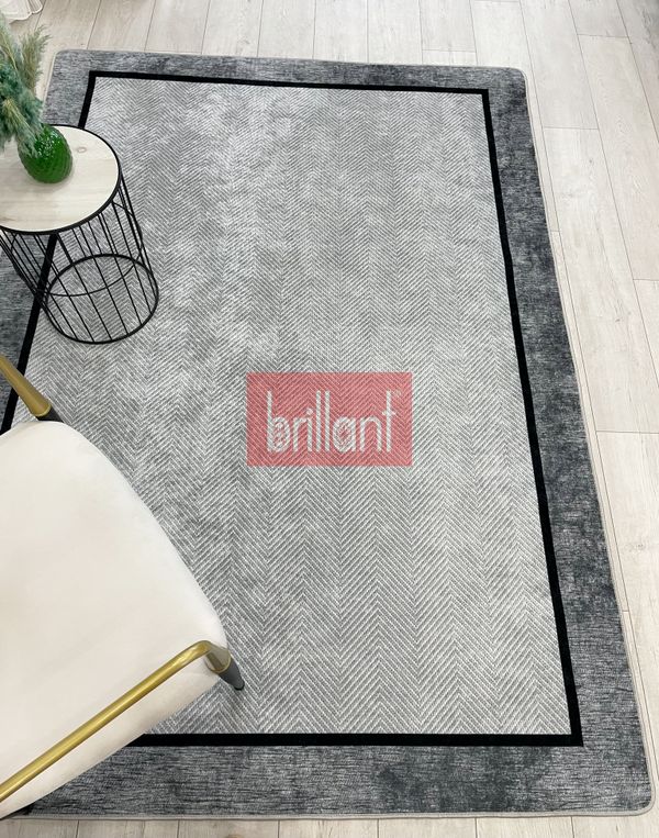 (gri) GRİ Jüt Sisal Görünüm Bordürlü Kaymaz Taban Yolluk Mutfak Halı - 6