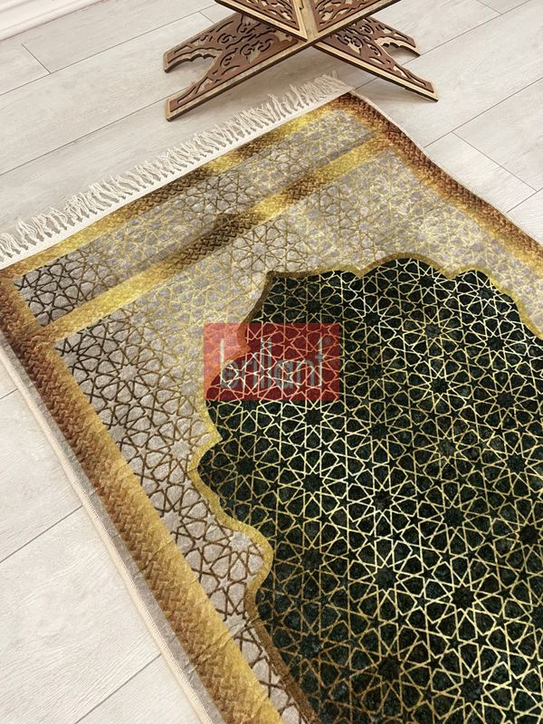 (yesil) Seccade Saçaklı (lateks Taban) 75x125 Ebat - 2
