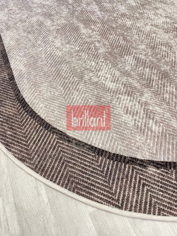 (kahverengi) Modern Lateks Taban Oval Salon Antre Halı - 5