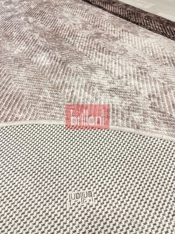 (kahverengi) Modern Lateks Taban Oval Salon Antre Halı - 6