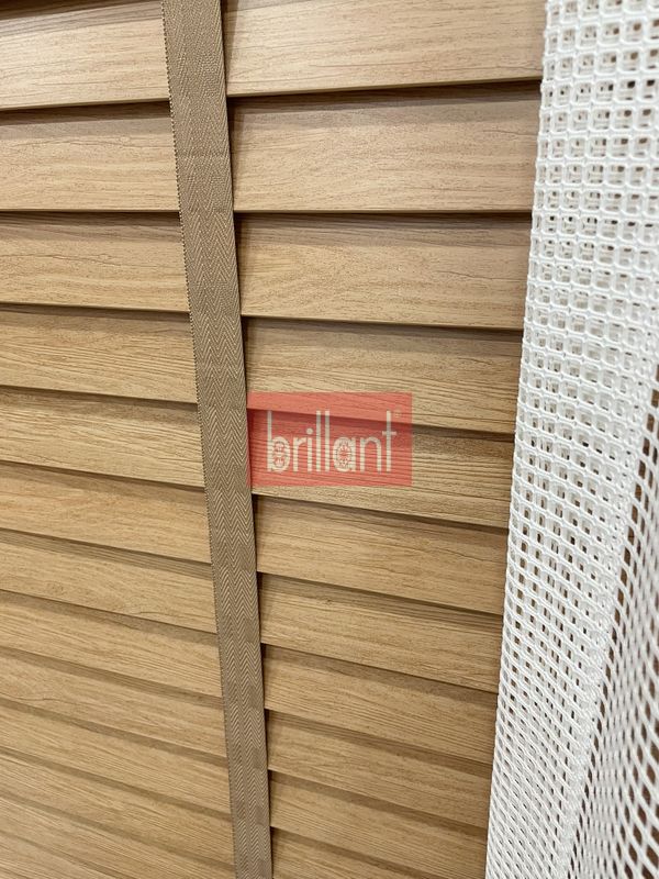 (mese) Meşe Rengi %100 Orijinal Ahşap Jaluzi Perde 50 Mm Ofis Modern Ve Tüm Mekanlar Için - 6