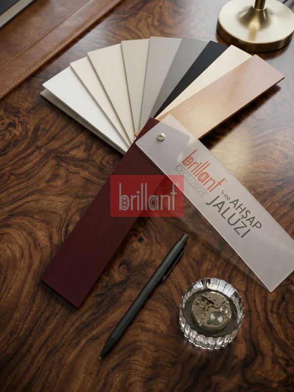 (kahverengi-1) Kızıl Kahve %100 Orijinal Ahşap Jaluzi Perde 50 Mm Ofis Modern Ve Tüm Mekanlar Için - 5
