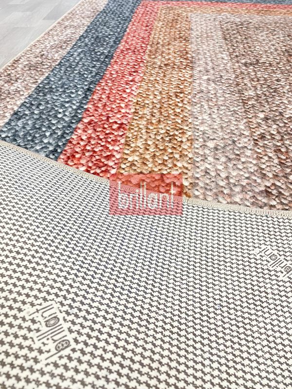(kahverengi) Sisal Hasır Görünümlü Jüt Lateks Taban Salon Antre Halı - 7