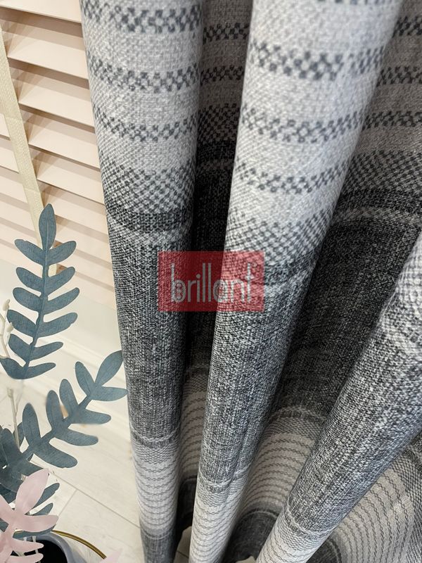 (koyu-gri) KOYU GRİ-Bordür Geçişli 1/3 Sık Pile Yumuşak Dokulu Fon perde - 4