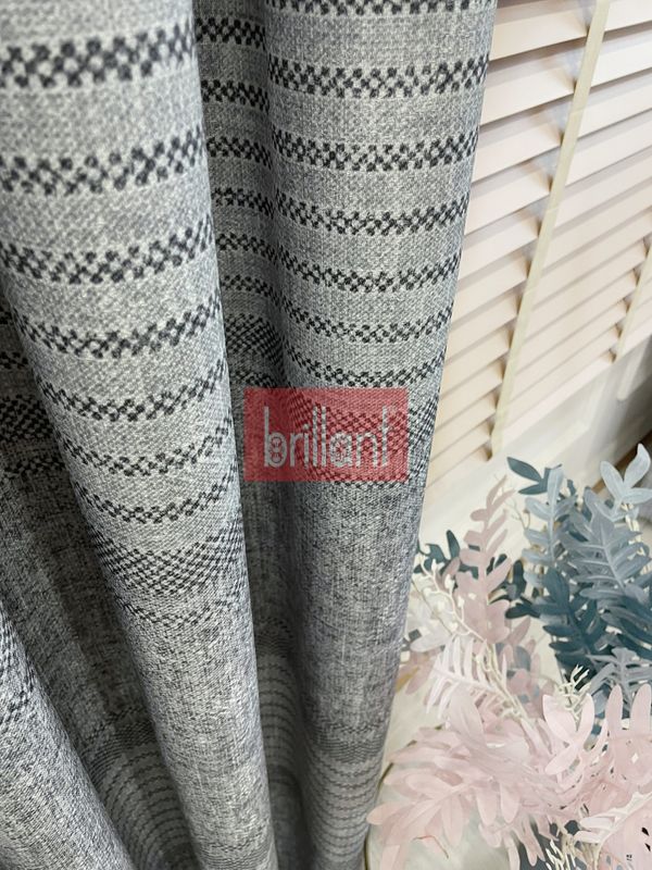 (acik-gri) AÇIK GRİ- Bordür Geçişli 1/3 Sık Pile Yumuşak Dokulu Fon perde - 4
