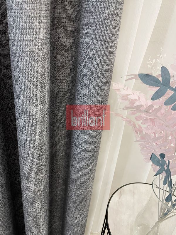 (acik-gri) AÇIK GRİ-Eskitme Desen 1/3 Sık Pile Yumuşak Dokulu Fon perde - 4