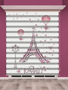 Dijital Paris Baskılı Zebra Perde - PM 003-1