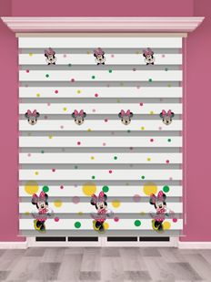 Mini Mouse Baskılı Çocuk Odası Zebra Perde - PM 023-1 Mini Mouse Baskılı Çocuk Odası Zebra Perde - PM 023-1
