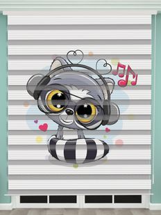 Dijital Baskılı Bebek Odası Zebra Perde - PM 038