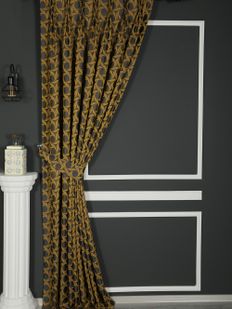 İnci Fon Perde Sarı 9214-567 İnci Fon Perde Sarı 9214-567